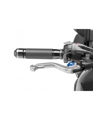 puig leva freno fissa corta argento con selettore blu - lunghezza: 129 mm - (attenzione la leva non include l'adattatore) - 180p