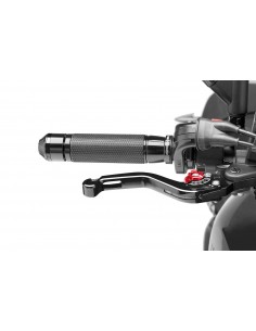 puig leva freno fissa corta nero con selettore rosso - lunghezza: 129 mm - (attenzione la leva non include l'adattatore) - 180nr