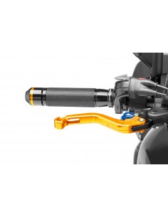 puig leva freno fissa corta oro con selettore blu - lunghezza: 129 mm - (attenzione la leva non include l'adattatore) - 180oa