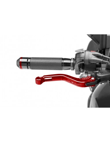 puig leva freno fissa corta rosso con selettore argento - lunghezza: 129 mm - (attenzione la leva non include l'adattatore) - 18
