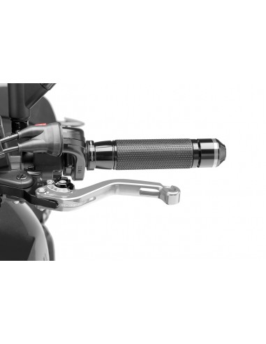 puig leva frizione fissa corta argento con selettore nero - lunghezza: 129 mm - (attenzione la leva non include l'adattatore) - 