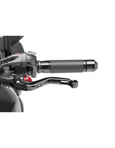 puig leva frizione fissa corta nero con selettore rosso - lunghezza: 129 mm - (attenzione la leva non include l'adattatore) - 28