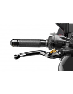 puig leva freno pieghevole nero con selettore oro - lunghezza: 160 mm - (attenzione la leva non include l'adattatore) - 160no