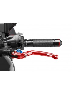 puig leva frizione pieghevole rosso con selettore blu - lunghezza: 160 mm - (attenzione la leva non include l'adattatore) - 260r