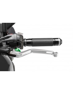 puig leva frizione fissa argento e selettore verde - lunghezza: 160 mm - (attenzione la leva non include l'adattatore) - 270pv