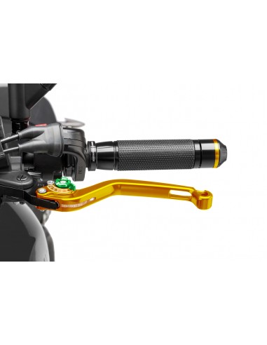 puig leva frizione fissa oro e selettore verde - lunghezza: 160 mm - (attenzione la leva non include l'adattatore) - 270ov