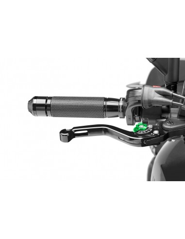puig leva freno fissa corta nero e selettore verde - lunghezza: 129 mm - (attenzione la leva non include l'adattatore) - 180nv