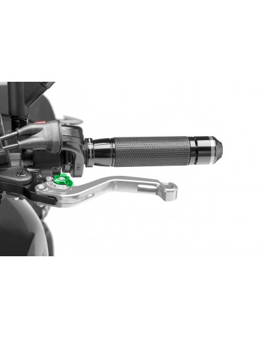 puig leva frizione fissa corta argento e selettore verde - lunghezza: 129 mm - (attenzione la leva non include l'adattatore) - 2