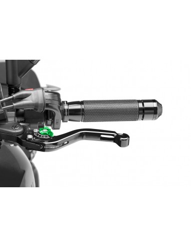 puig leva frizione fissa corta nero e selettore verde - lunghezza: 129 mm - (attenzione la leva non include l'adattatore) - 280n