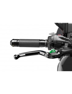 puig leva freno pieghevole nero e selettore verde - lunghezza: 160 mm - (attenzione la leva non include l'adattatore) - 160nv