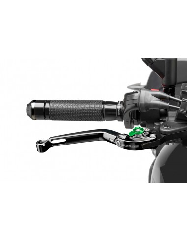 puig leva freno pieghevole nero e selettore verde - lunghezza: 160 mm - (attenzione la leva non include l'adattatore) - 160nv