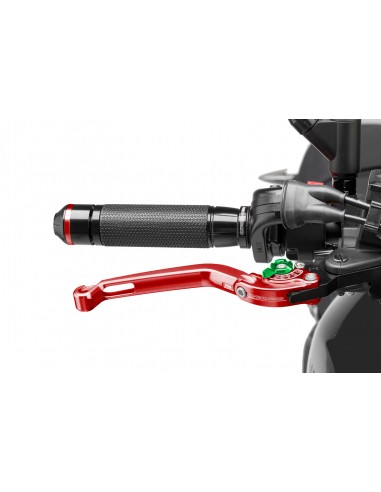 puig leva freno pieghevole rosso e selettore verde - lunghezza: 160 mm - (attenzione la leva non include l'adattatore) - 160rv