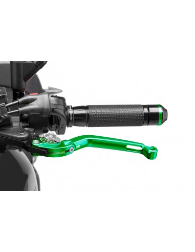 puig leva frizione pieghevole verde e selettore argento - lunghezza: 160 mm - (attenzione la leva non include l'adattatore) - 26