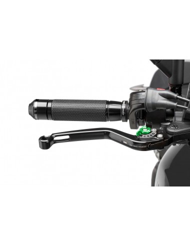 puig leva freno fissa nero e selettore verde - lunghezza: 160 mm - (attenzione la leva non include l'adattatore) - 170nv