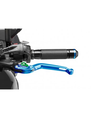 puig leva frizione pieghevole blu e selettore verde - lunghezza: 160 mm - (attenzione la leva non include l'adattatore) - 260av
