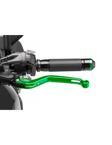 puig leva frizione fissa verde e selettore argento - lunghezza: 160 mm - (attenzione la leva non include l'adattatore) - 270vp