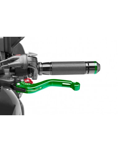 puig leva frizione fissa corta verde e selettore rosso - lunghezza: 129 mm - (attenzione la leva non include l'adattatore) - 280