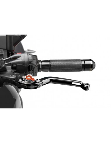 puig leva frizione pieghevole nero e selettore arancione - lunghezza: 160 mm - (attenzione la leva non include l'adattatore) - 2