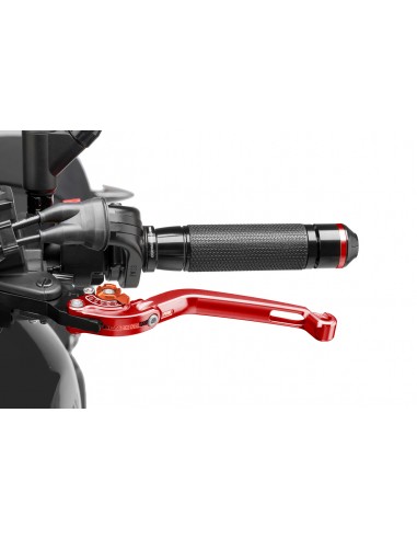 puig leva frizione pieghevole rosso e selettore arancione - lunghezza: 160 mm - (attenzione la leva non include l'adattatore) - 