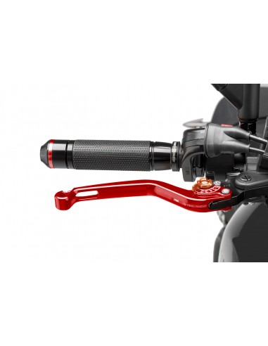 puig leva freno fissa rosso e selettore arancione - lunghezza: 160 mm - (attenzione la leva non include l'adattatore) - 170rt
