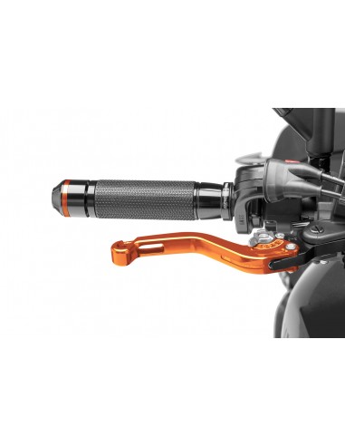 puig leva freno fissa corta arancione e selettore argento - lunghezza: 129 mm - (attenzione la leva non include l'adattatore) - 