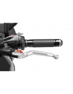 puig leva frizione pieghevole argento e selettore arancione - lunghezza: 160 mm - (attenzione la leva non include l'adattatore)
