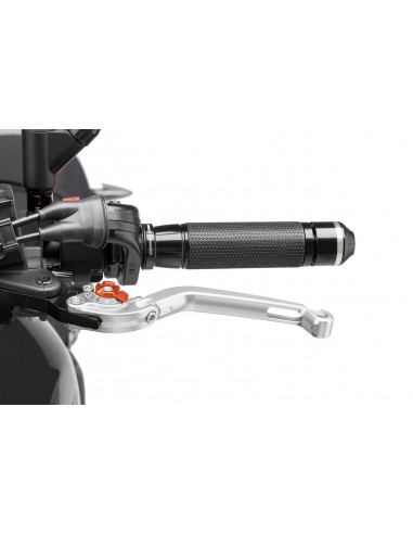 puig leva frizione pieghevole argento e selettore arancione - lunghezza: 160 mm - (attenzione la leva non include l'adattatore) 