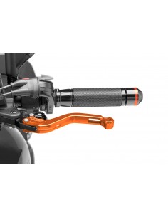 puig leva frizione fissa corta arancione e selettore nero - lunghezza: 129 mm - (attenzione la leva non include l'adattatore) -