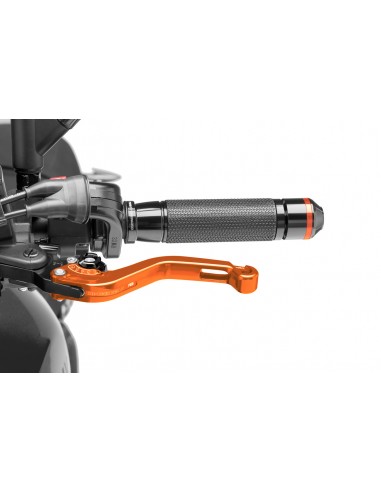puig leva frizione fissa corta arancione e selettore nero - lunghezza: 129 mm - (attenzione la leva non include l'adattatore) - 