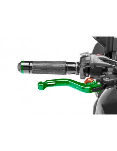 puig leva freno fissa corta verde e selettore arancione - lunghezza: 129 mm - (attenzione la leva non include l'adattatore) - 18