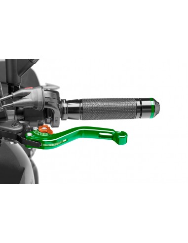 puig leva frizione fissa corta verde e selettore arancione - lunghezza: 129 mm - (attenzione la leva non include l'adattatore) -