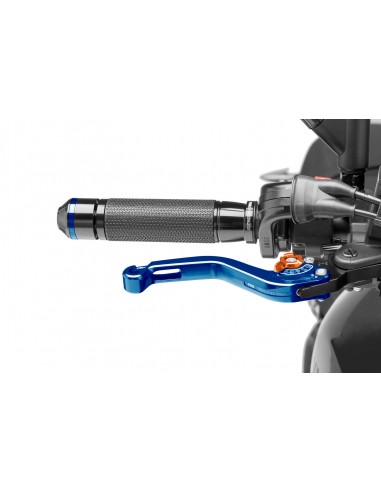puig leva freno fissa corta blu e selettore arancione - lunghezza: 129 mm - (attenzione la leva non include l'adattatore) - 180a