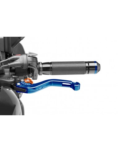 puig leva frizione fissa corta blu e selettore arancione - lunghezza: 129 mm - (attenzione la leva non include l'adattatore) - 2