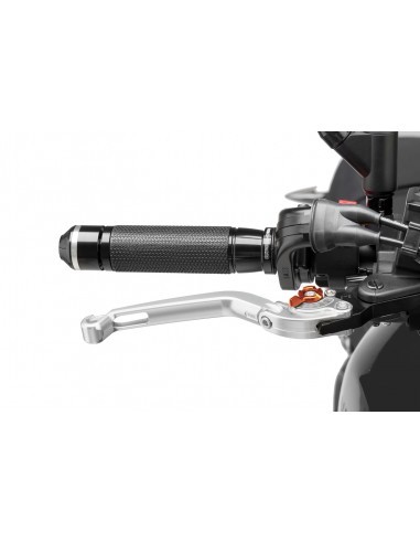 puig leva freno pieghevole argento e selettore arancione - lunghezza: 160 mm - (attenzione la leva non include l'adattatore) - 1
