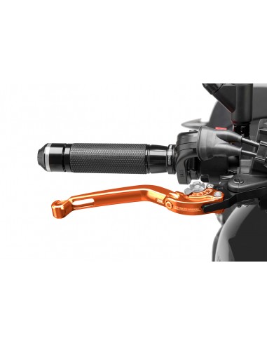 puig leva freno pieghevole arancione e selettore argento - lunghezza: 160 mm - (attenzione la leva non include l'adattatore) - 1