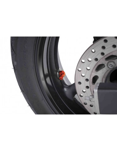puig valvole a 90 gradi per pneumatici tubeless colore arancione - diametro: 8.3 mm - cod. 8100t