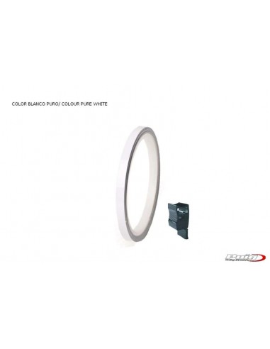 puig adesivi cerchi bianco metallizzato - senza applicatore, kit 2 ruote - dimensioni: 7x6 mm - gomme 16-18 - cod. 2568m