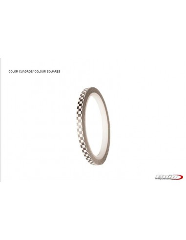 puig adesivi cerchi scacchi - senza applicatore, kit 2 ruote - dimensioni: 7x6 mm - gomme 16-18 - cod. 2568e