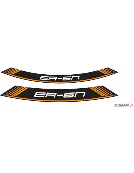 PUIG ADESIVI CERCHI KAWASAKI ER-6N/F ARANCIONE vendita online Como