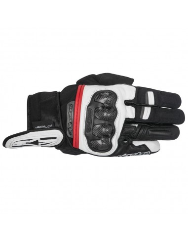 guanti moto alpinestars rage drystar black white red vendita online Como