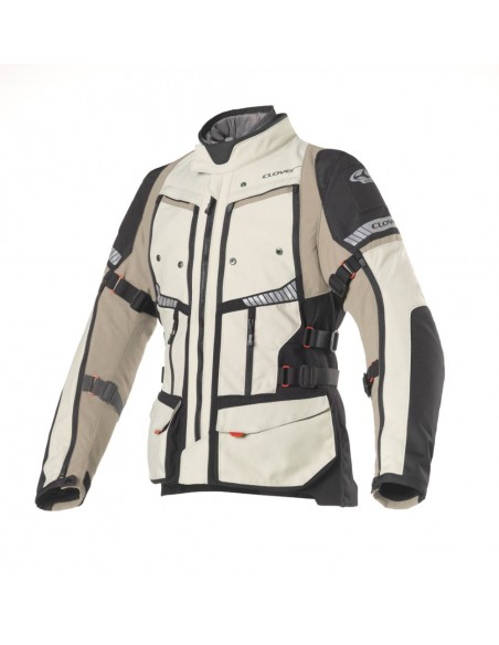 giacca-moto-Clover-Gts-4-airbag-grigio-sabbia