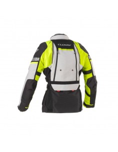 giacca-moto-Clover-gt-4-wp-lady-airbag-giallo-grigio 2