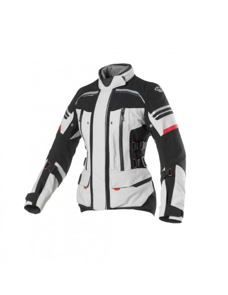 giacca-moto-Clover-lamminator-lady-nero-grigio
