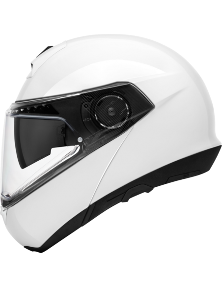 casco moto modulare schuberth C4pro glossy white