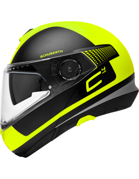 casco moto modulare schuberth C4pro legacy yellow