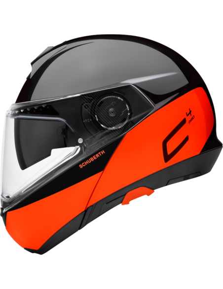 casco moto modulare schuberth C4pro swipe orange