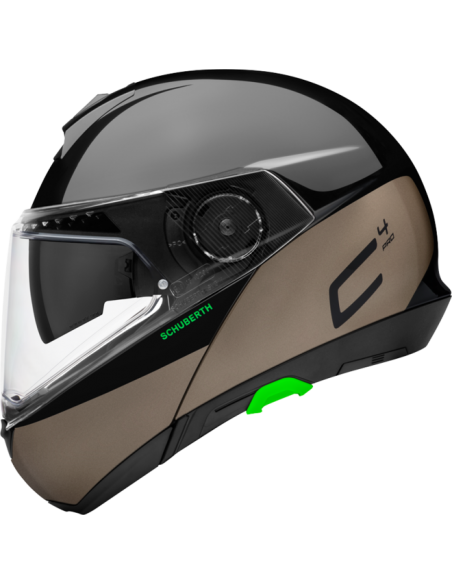 casco moto modulare schuberth C4pro swipe brown