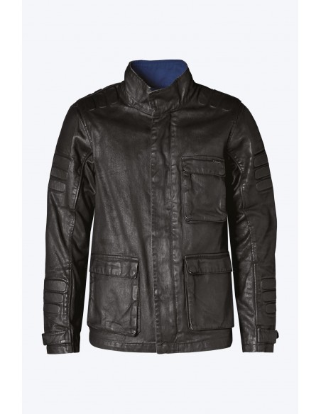 giacca moto PMJ Jeans District black uomo