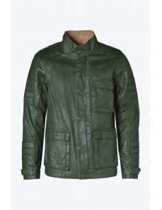 giacca moto PMJ Jeans District green uomo