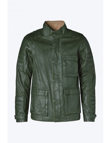 giacca moto PMJ Jeans District green uomo